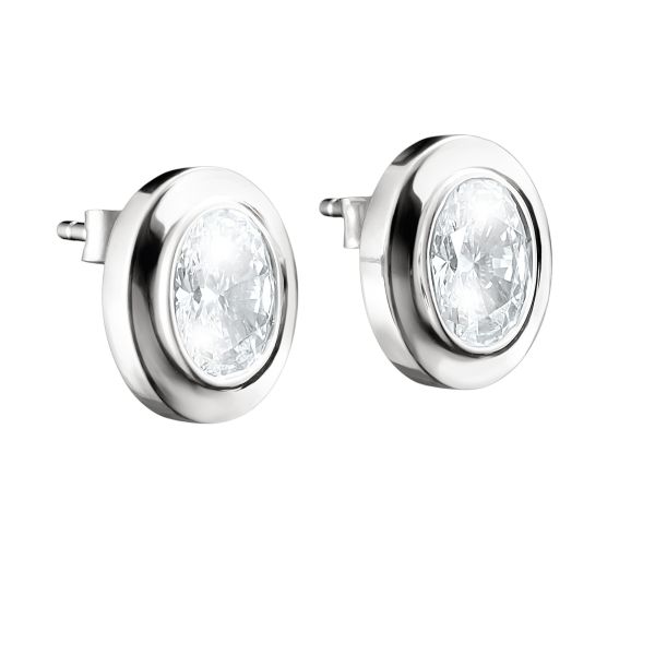 Thomas Sabo Ohrstecker Oval mit weißem Zirkonia