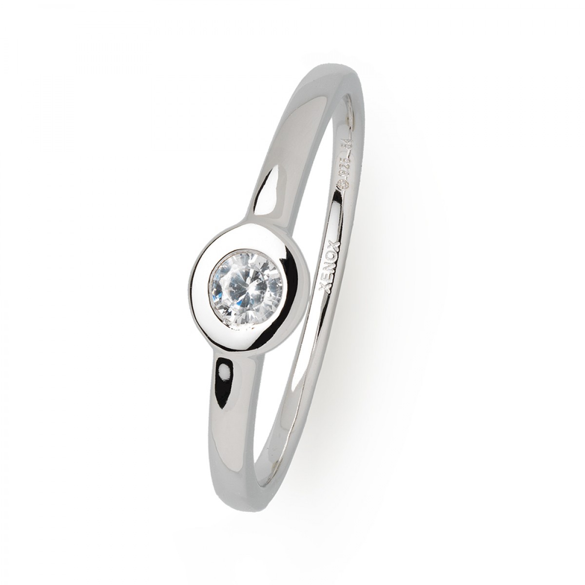 Xenox Xs7388 Ring Damen Silver Circle Z Zirkonia O 3 Mm