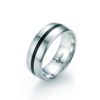 TeNo 064.2600.D50 Partner-Ring Herren Tamor Satin Edelstahl Keramik Gr. 60