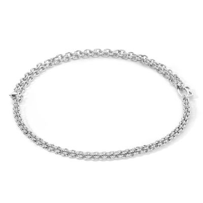 Coeur de Lion Halskette Mesh Chain Edelstahl Silber-Ton 0800/10-1700
