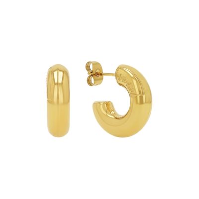 Joop! Creolen Damen Logo Edelstahl IP Vergoldet 19 mm 2039843