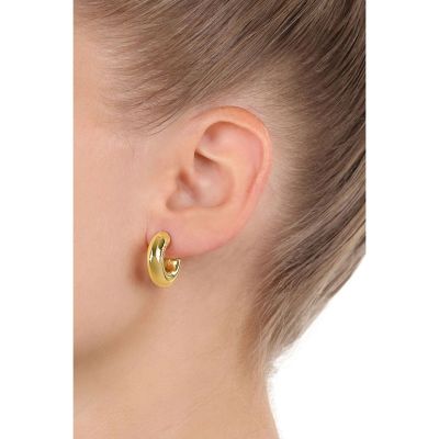 Joop! Creolen Damen Logo Edelstahl IP Vergoldet 19 mm 2039843