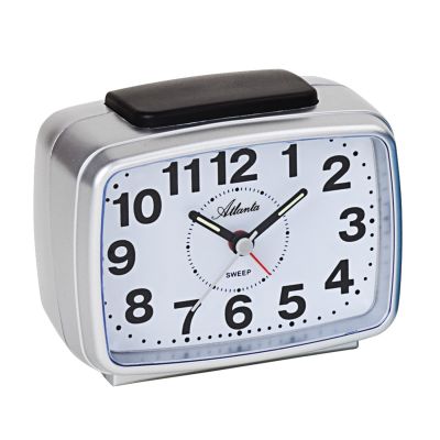 Atlanta Wecker Silber Analog Quarz Kunststoff 03-1323-19