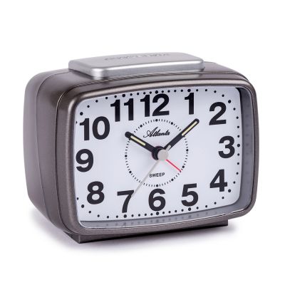 Atlanta Wecker Anthrazit Analog Quarz Kunststoff 03-1323-4