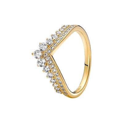Pandora 167736C01 Ring Damen Timeless Wishbone Diadem 14k Gold Vergoldet