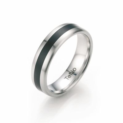 TeNo 064.2500.D51 Partner-Ring Herren Edelstahl Keramik Gr. 64