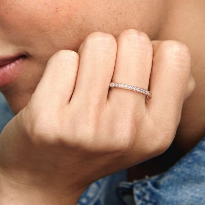 Pandora Rose 180963CZ Ring Damen Funkeln und Herzen 14k Rosé Vergoldet