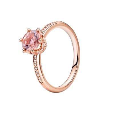 Pandora Rose 188289C01 Solitär-Ring Rosafarbene Funkelnde Krone