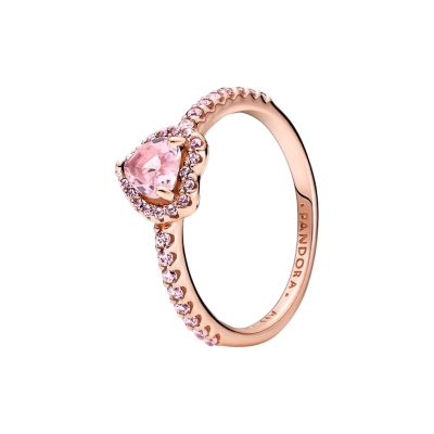 Pandora 188421C04 Ring Damen Funkelndes Erhabenes Herz 14k Rosé Vergoldet