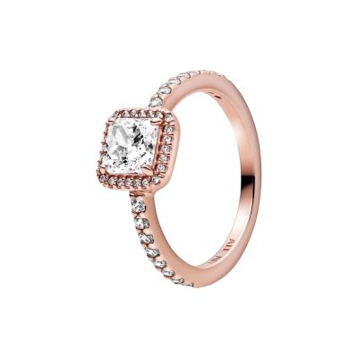 Pandora Rose 188862C01 Ring Damen Quadratischer Funkelnder Strahlenkranz
