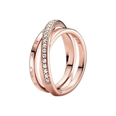 Pandora Rose 189057C01 Pavé-Ring Damen Dreifach Gekreuzt