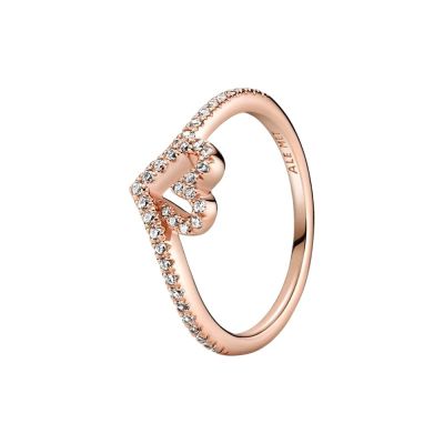 Pandora Rose 189302C01 Ring Damen Funkelnder Wishbone Herz