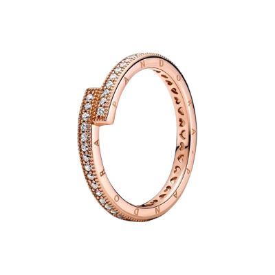 Pandora Ring Damen Funkelnd Überlappend Zirkonia Rosé 189491C01