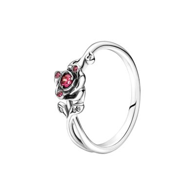 Pandora Disney Ring Damen Die Schöne und Das Biest Rose Silber 190017C01