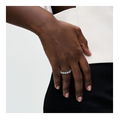 Pandora 193103C01 Ewigkeits-Ring Damen Herzreihe Zirkonia Sterling-Silber