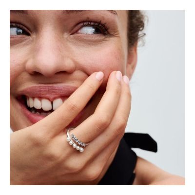 Pandora 193145C01 Ring Damen Süßwasserzuchtperlen & Pavé Offen Silber