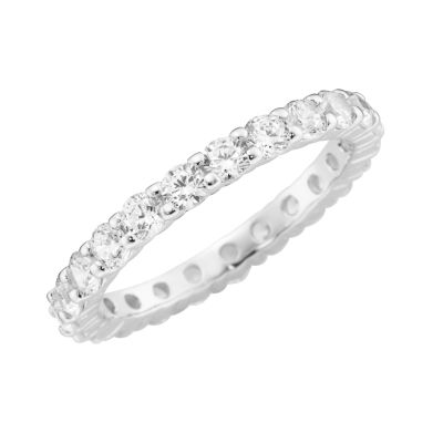 Karat Memoire-Ring Damen Zirkonia 375 Weissgold 93011341 Gr. 54