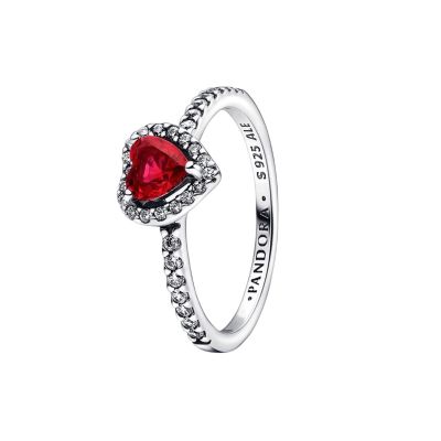 Pandora 198421C02 Ring Damen Ausgeprägtes Rotes Herz Sterling-Silber