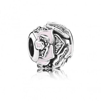 Pandora Charm Damen Zarte Rose Emaille Sterling-Silber 791527EN40