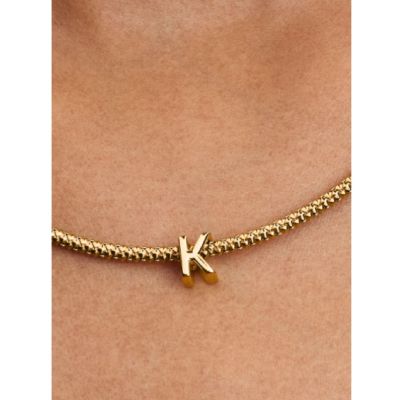 Pandora Charm Damen Buchstabe K Alphabet 14 Karat Vergoldet 763957C00