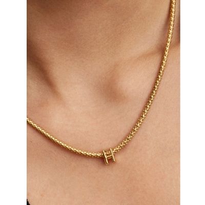 Pandora Charm Damen Buchstabe H Alphabet 14 Karat Vergoldet 763954C00