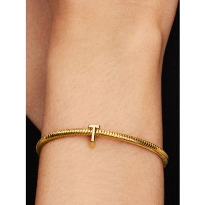 Pandora Charm Damen Buchstabe T Alphabet 14 Karat Vergoldet 763966C00