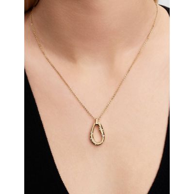 Pandora Essence Halskette Steinbesetzte Form 14K Vergoldet 364666C01