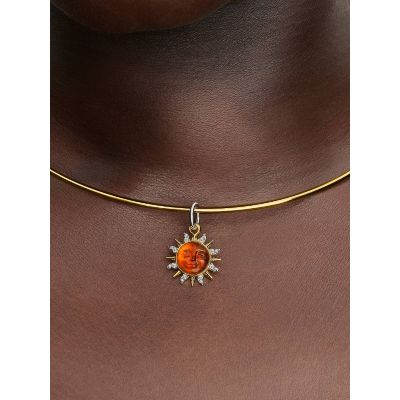 Pandora Charm-Anhänger Wirbelnde Sonne Silber 14K Vergoldet 764703C01