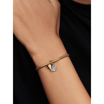 Pandora Charm-Anhänger Doppelt Trophäe 14 Karat Vergoldet 764715C01