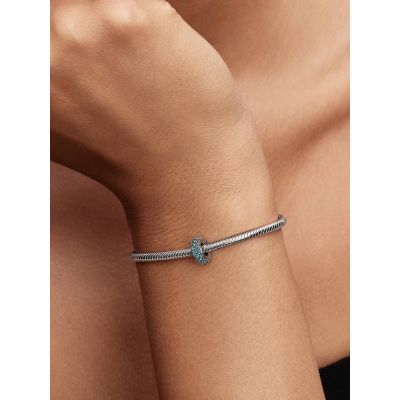 Pandora Charm Zwischenelement Steine Eisblau Sterling-Silber 791359C01