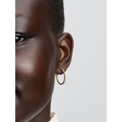 Pandora Ohrringe Creolen Funkelnde Zirkonia 14K Vergoldet 264652C01