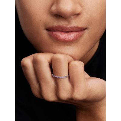 Pandora Ring Damen Violett Halb-Ewigkeits-Band Silber 192999C04