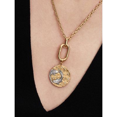 Pandora Me Medaillon-Charm Groß Fische 14 Karat Vergoldet 765005C01