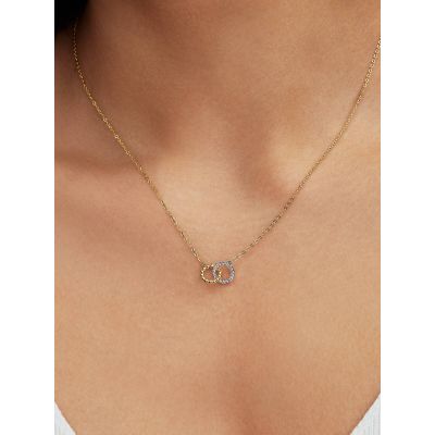 Pandora Halskette Verschlungene Kreise 14K Vergoldet 45 cm 364825C01