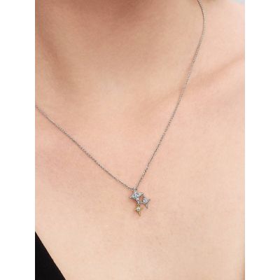 Pandora Halskette mit Anhänger Dreifach-Stern Silber 50 cm 365051C01