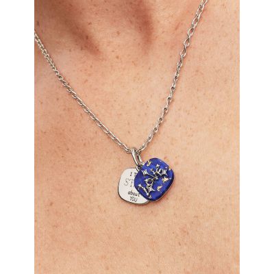 Pandora Charm-Anhänger Doppelt Blaues Liebe-Sternbild Silber 795039C01