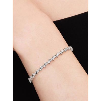 Pandora Tennisarmband Damen Funkelndes Dreieck Silber 595069C01
