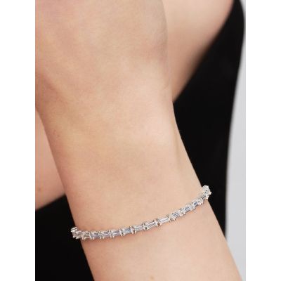 Pandora Tennisarmband Baguette-Schliff Zirkonia Silber 595081C01