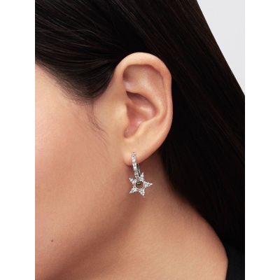 Pandora Creolen Funkelnde Offene Sterne Sterling-Silber 295083C01