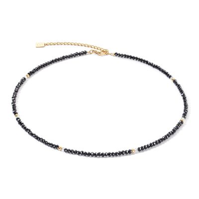 Coeur de Lion Halskette Little Twinkle Schwarz Gold 2033/10-1300