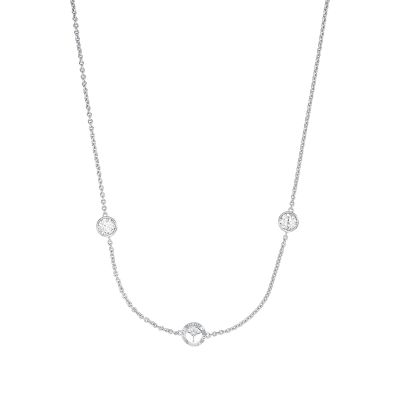 Joop! Halskette mit Zirkonia Cornflower Damen 45 cm Silber 2038047