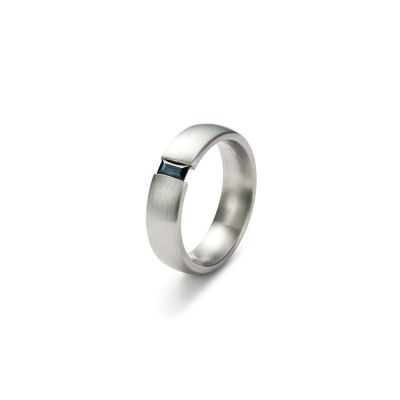 Monomania Spannring Unisex Symphony Blausaphir Edelstahl 21263 Gr. 56