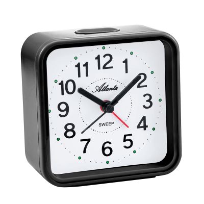 Atlanta Wecker Schwarz Analog Quarz Kunststoff 03-2131-7