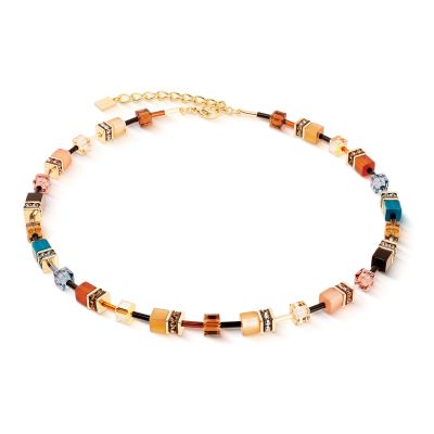 Coeur de Lion Kette GeoCUBE® Iconic Earth Mirage Gold-Ton 2838/10-1131