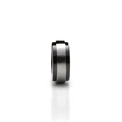 Monomania 30275H Klapp-Creole Ohrring Einzeln Edelstahl Schwarz