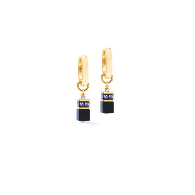 Coeur de Lion Creolen GeoCube® Presious Blue Moon Goldton 3043/21-1308