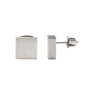 Monomania Ohrstecker Ohrringe Unisex Pure Quadrat Edelstahl 31010