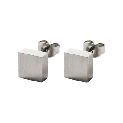 Monomania Ohrstecker Ohrringe Unisex Pure Quadrat Edelstahl 31010