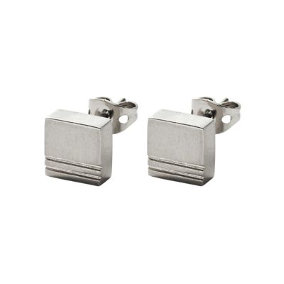 Monomania 31011 Ohrringe Ohrstecker Unisex Quadratisch Edelstahl