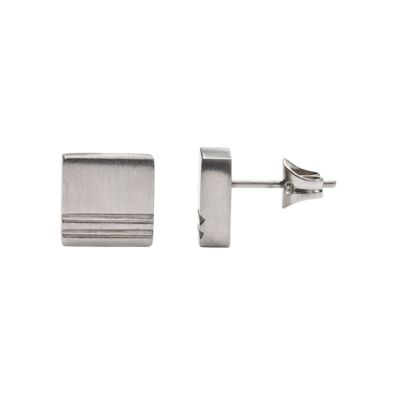 Monomania 31011 Ohrringe Ohrstecker Unisex Quadratisch Edelstahl